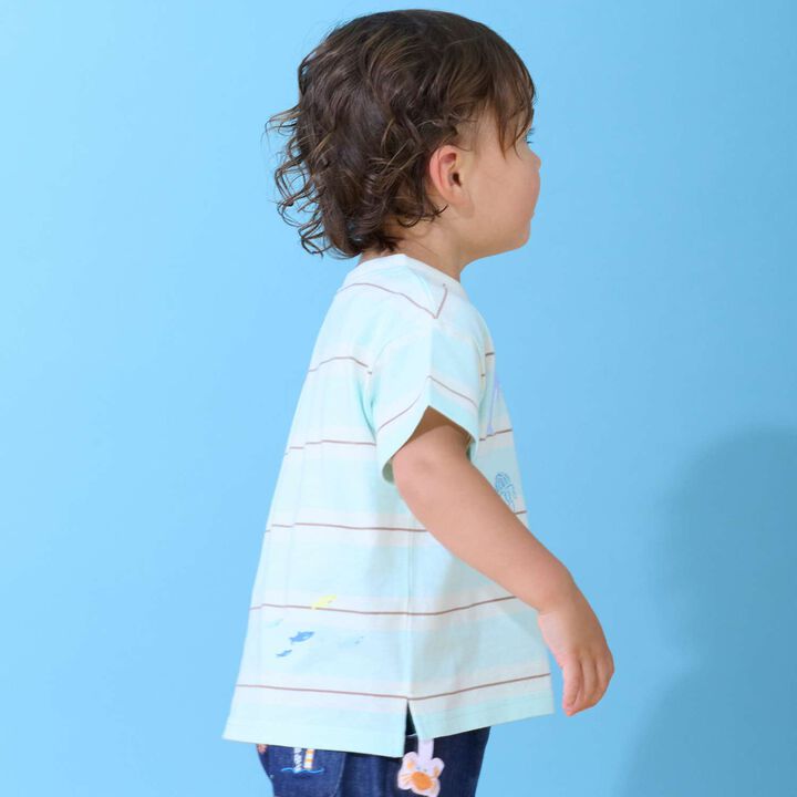 [Cool Touch] Sea Creature Appliqu&eacute; Short Sleeve T-Shirt,Off white, medium image number 7