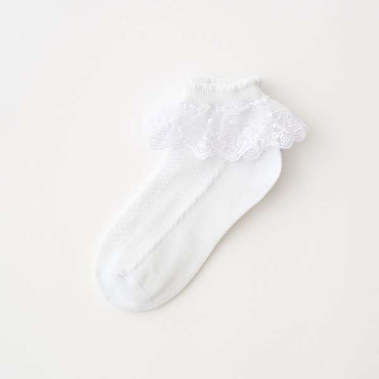 [Lycee Mine Ballet Series] Ruffled Lace Socks,Sax blue, large image number 3