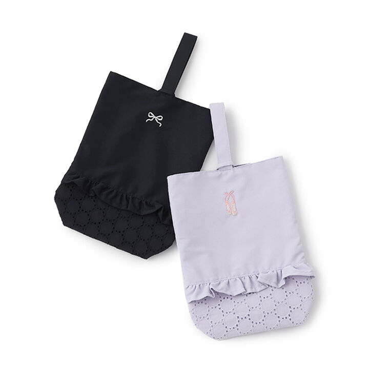 Frill Shoe Bag,Navy, medium image number 2