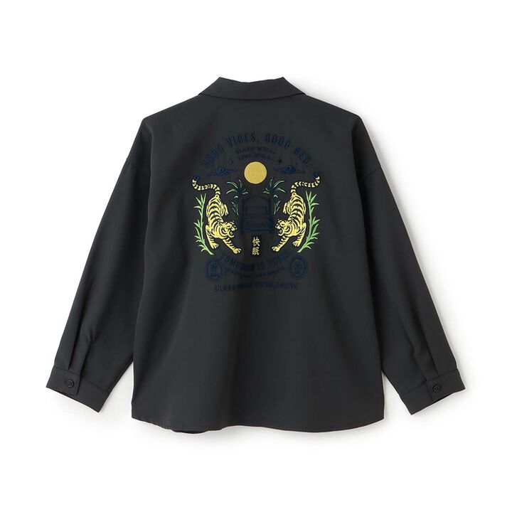 [Parent-Child Matching] Assorted Souvenir Embroidered Long-Sleeve Shirt,Charcoal gray, medium image number 10