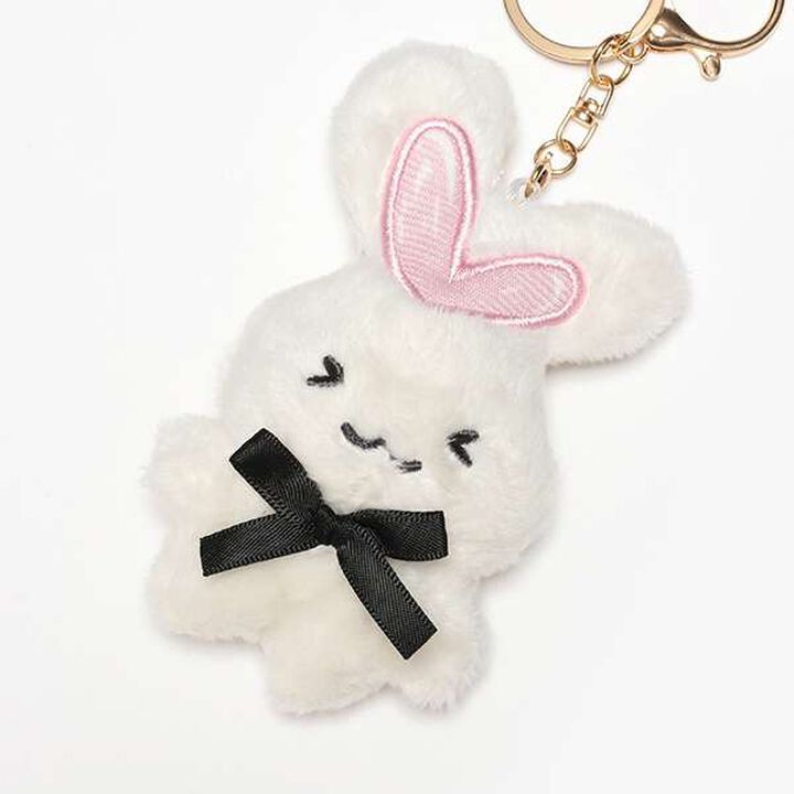 Rabbit Keychain,Pearl white, medium image number 4