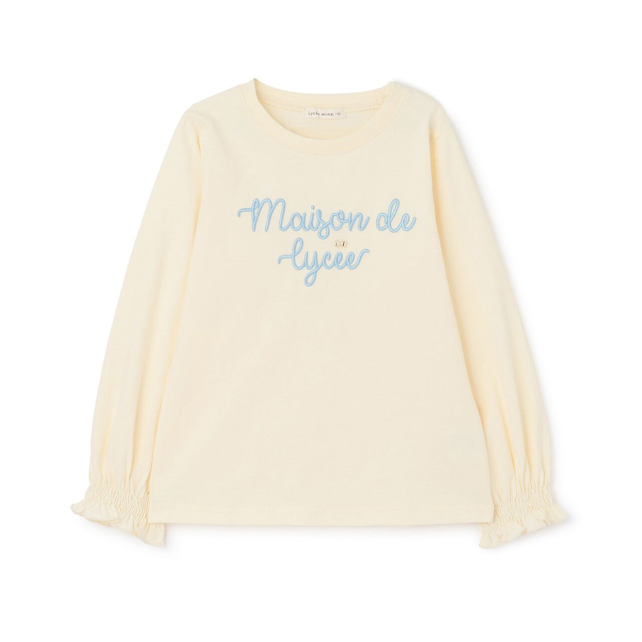 [Quick-Dry UV Non-Crumbling] Muteki T Logo Embroidery Shirred Sleeve Top,Yellow green, large image number 6