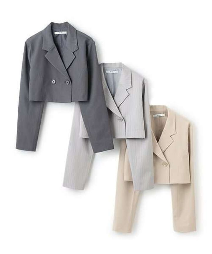 Short Tailored Jacket,Gray, medium image number 5