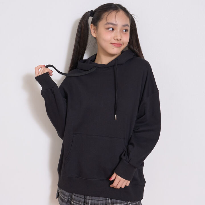 Wool Lined 100% Cotton Pullover Parka,Black, medium image number 0