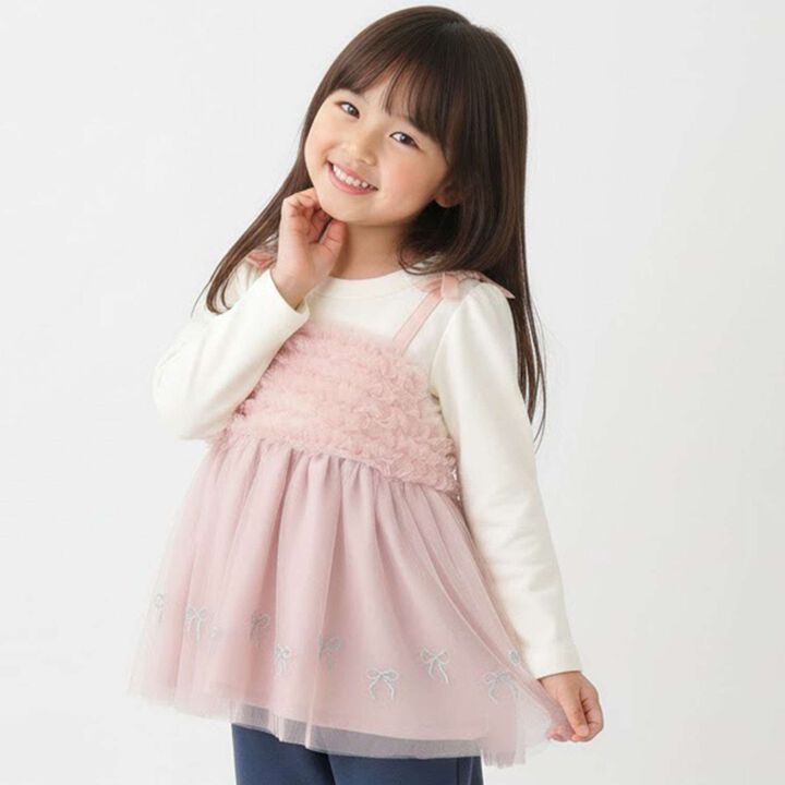 Ribbon Embroidery Tulle Docking Tunic,, medium