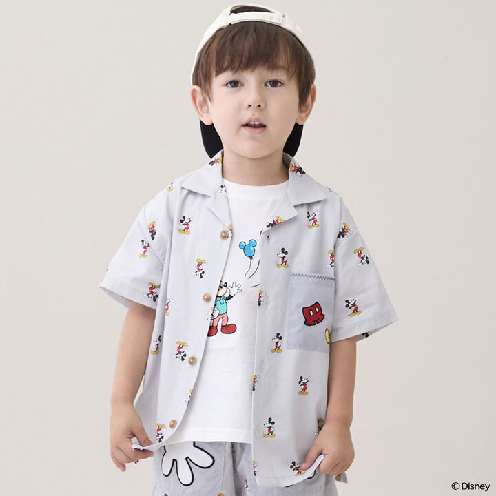 [Disney] Open-Collar Short-Sleeve Shirt,, medium