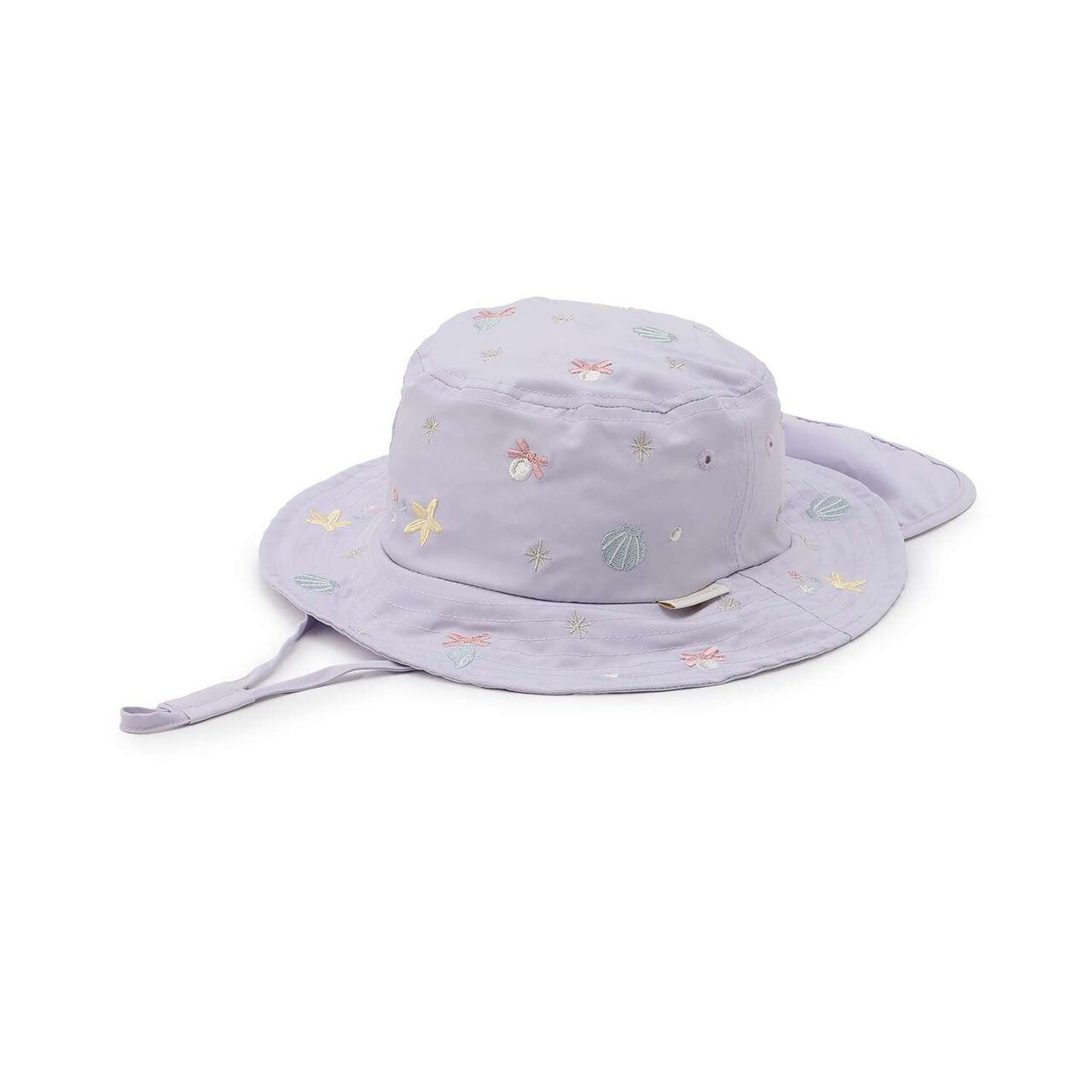 [Heat Shielding] Embroidered Bucket Hat,Sax blue, large image number 4