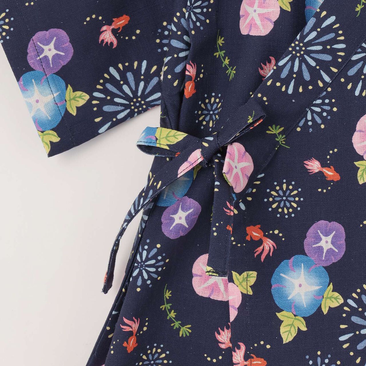 [Web Exclusive] GIRLS All-Over Pattern Jinbei,Navy, large image number 10