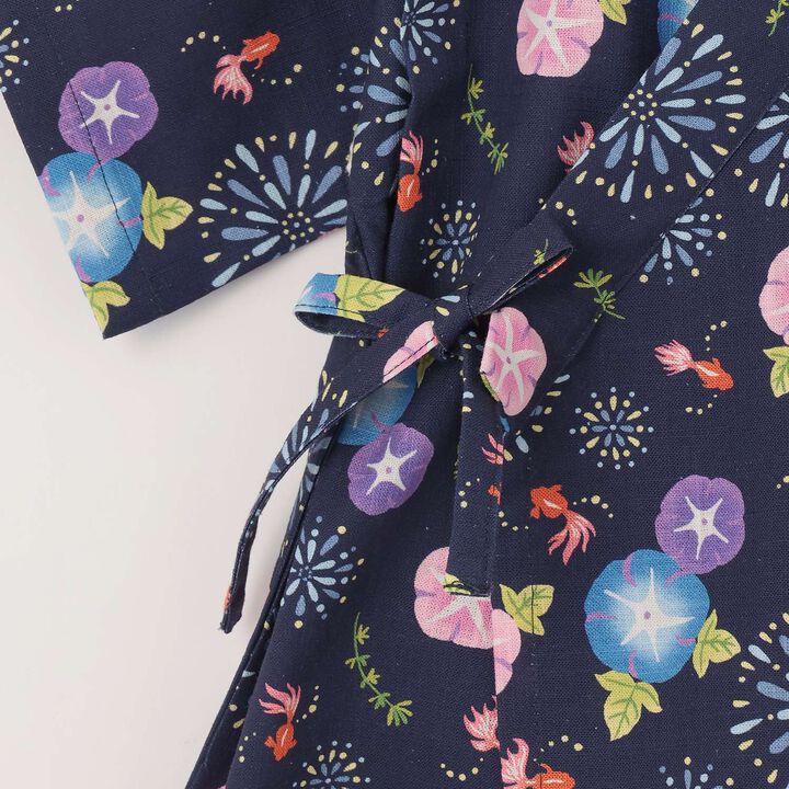 [Web Exclusive] GIRLS All-Over Pattern Jinbei,Navy, medium image number 10