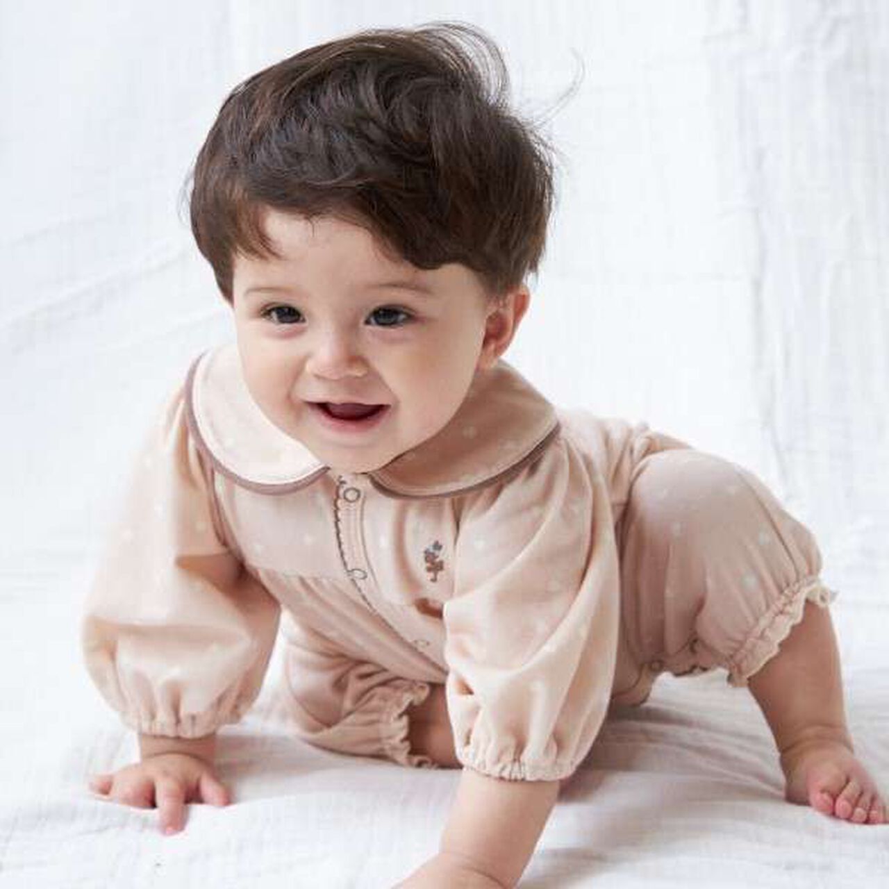 KP Heart Print Coverall,Beige, large image number 5