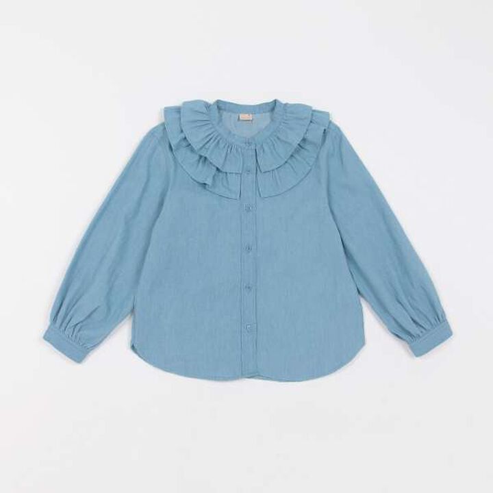 [Link] Frill Collar Blouse (Junior),Red, medium image number 2
