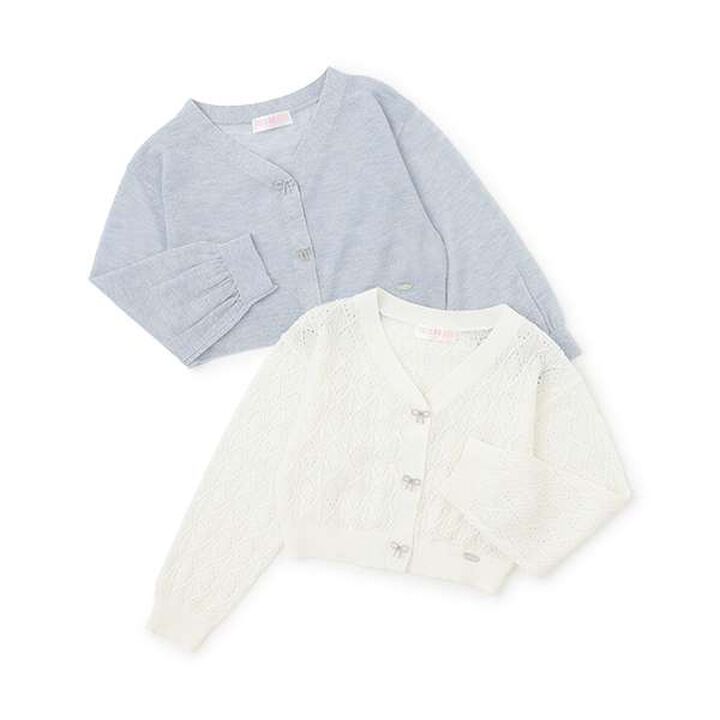 Glitter Sheer Cardigan,Off white, medium image number 8