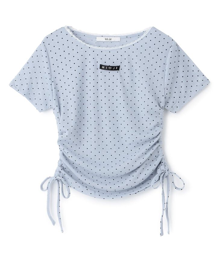 Side Drawstring Stone Name T-Shirt,, medium