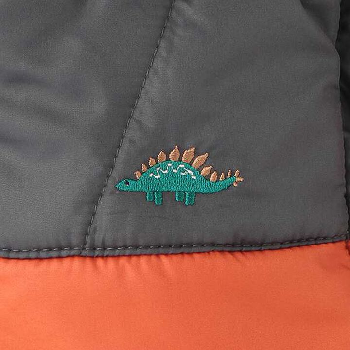 Dinosaur 3-Way Puffer Jacket,Orange, medium image number 11