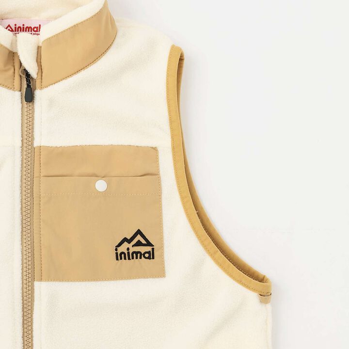 Fleece Vest,Off white, medium image number 3