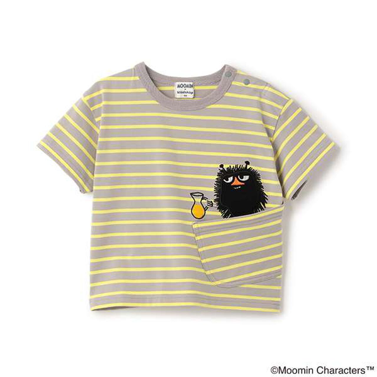 MOOMIN Stripe Pattern Short Sleeve T-Shirt,Gray, large image number 0