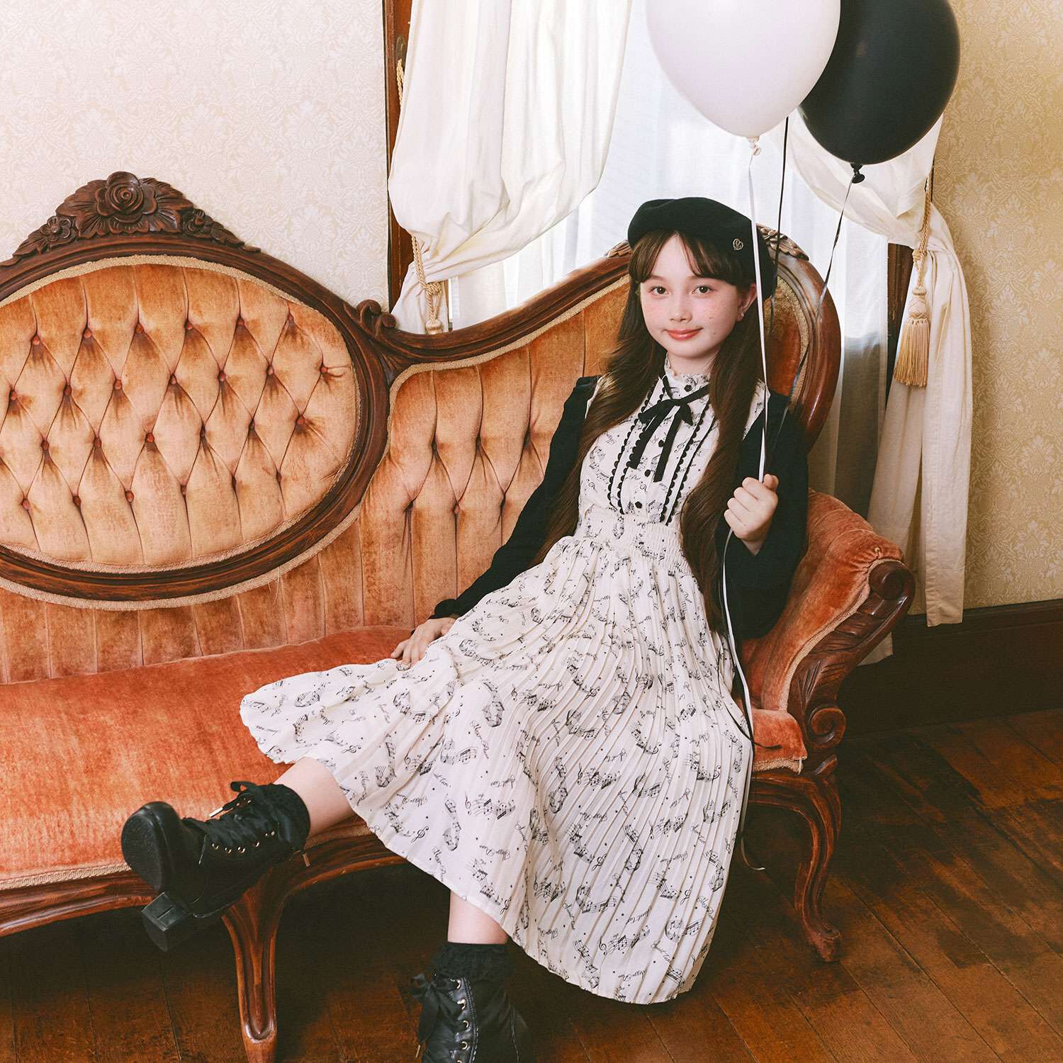 エムミーエメEtoile ribbon beret ブラック Velour Ribbon Beret Hat | Narumiya Official Global Online Store