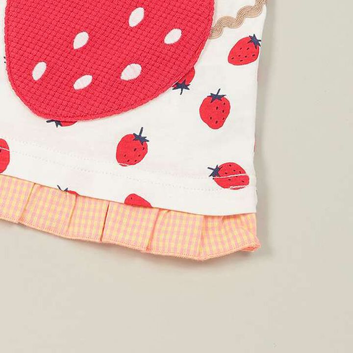 All-Over Pattern Strawberry Pouch T-Shirt,Pink, medium image number 9