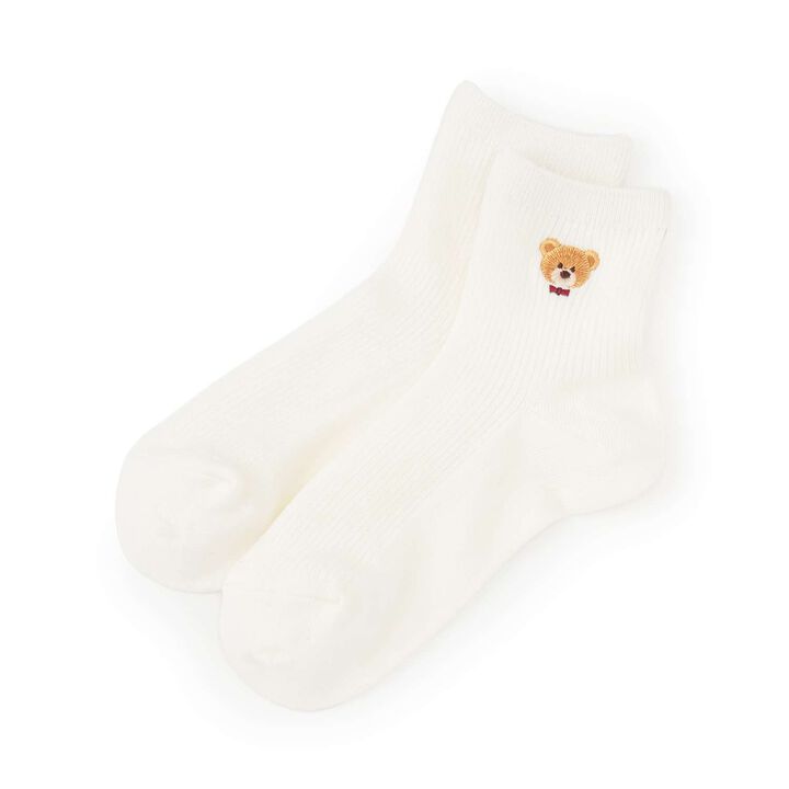 [Durable Toe] [Antibacterial Deodorant] School Socks,White, medium image number 0