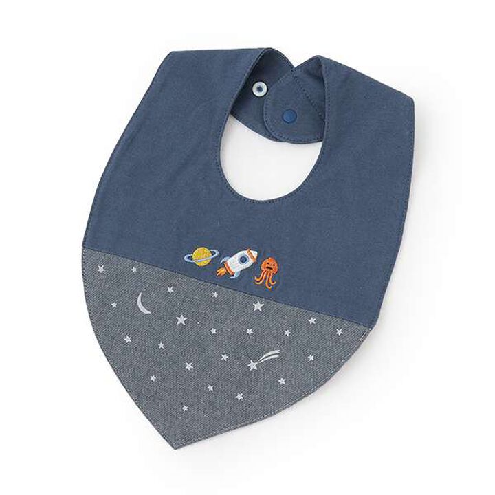 Rocket Embroidery Bib,Navy, medium image number 0