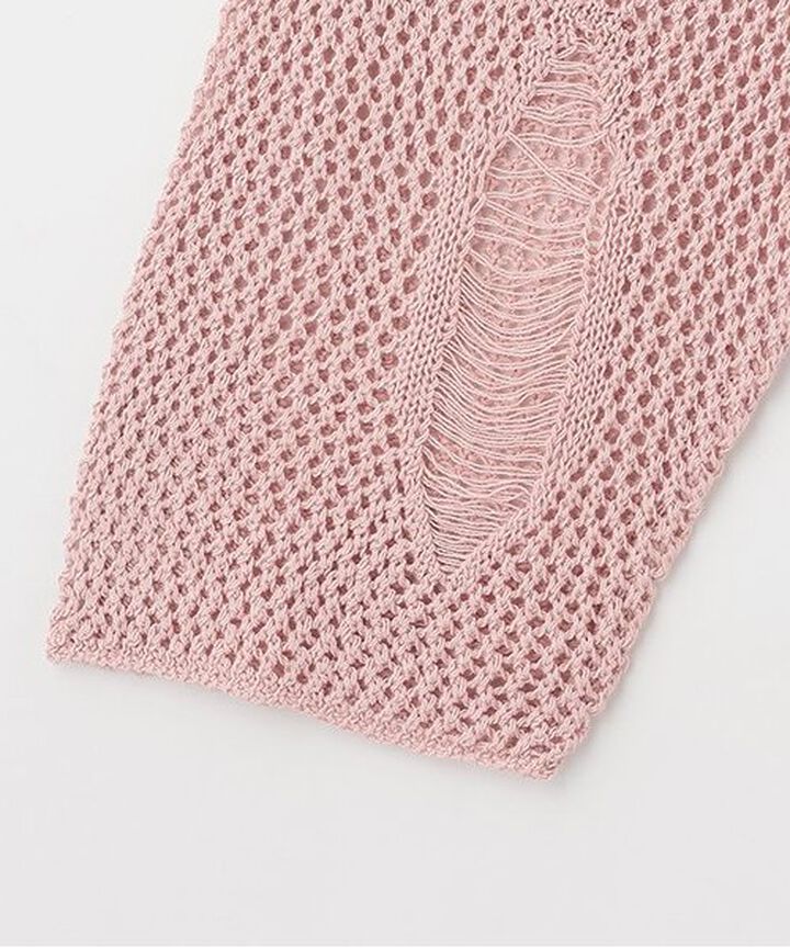 Damaged Mesh Knitwear,Ivory, medium image number 12