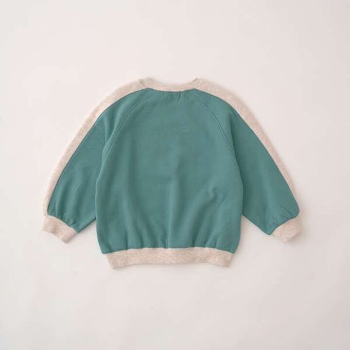 Pilling-Resist Bi-Color Raglan Fleece Sweatshirt,Brown, medium image number 8