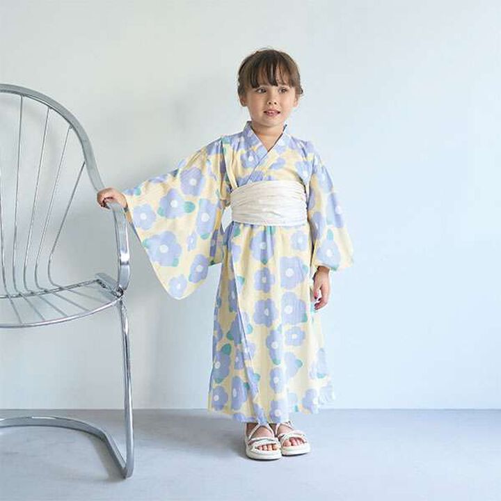 Easy-to-Wear One-Piece Yukata,Cream, medium image number 0
