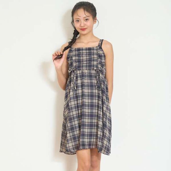 Drawstring Jumper Skirt,Beige, medium image number 11