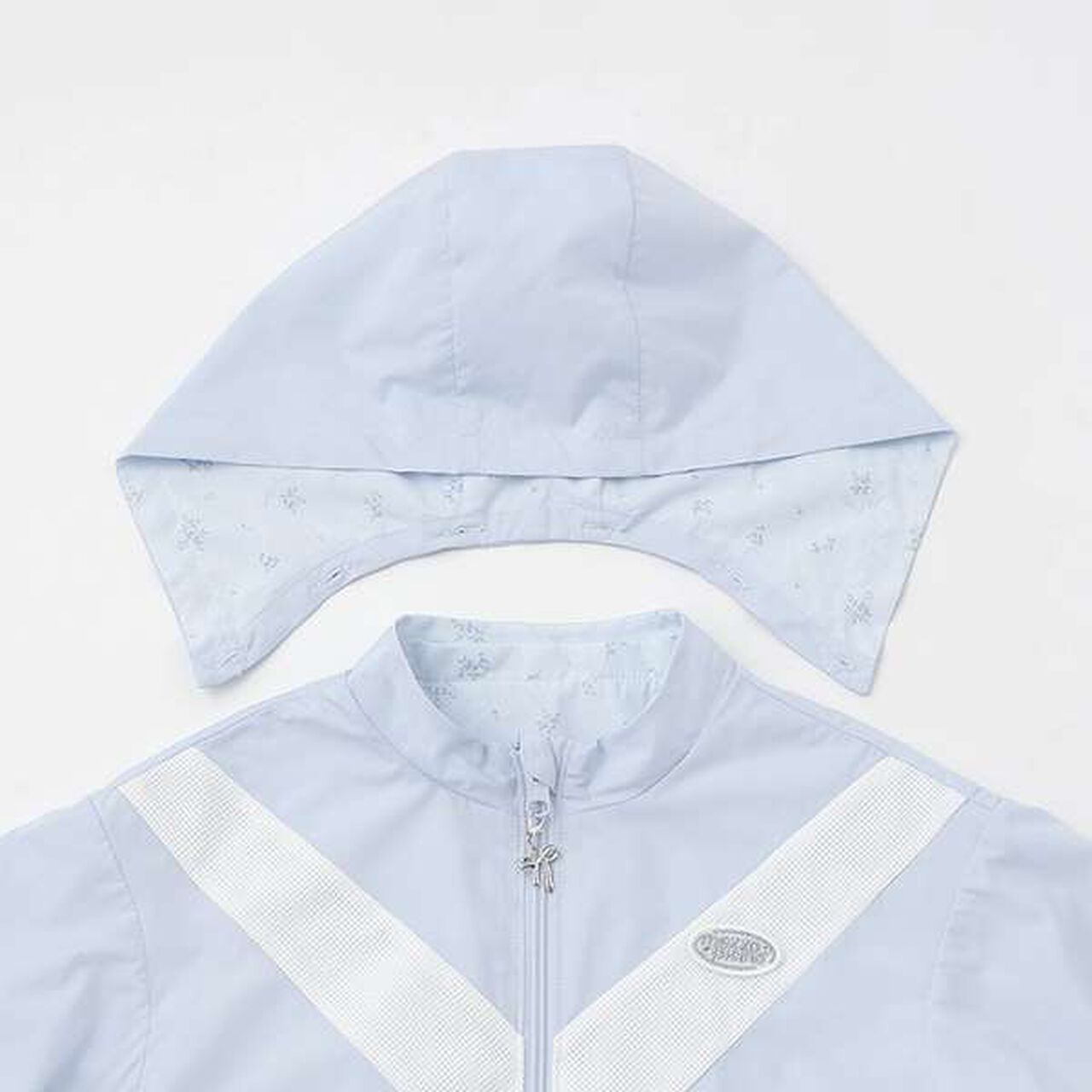 Color Block Floral Reversible Jacket,Sax blue, large image number 15