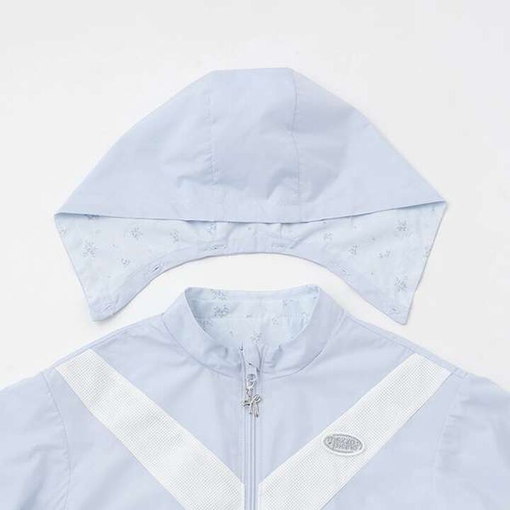 Color Block Floral Reversible Jacket,Sax blue, medium image number 15