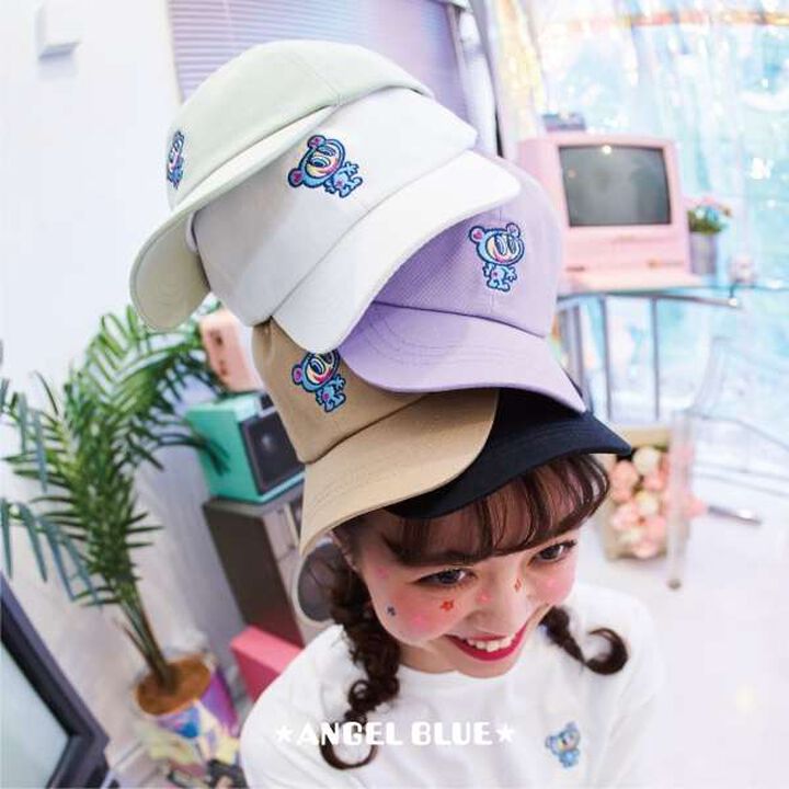 [ANGEL BLUE] Mr. Nakamura Embroidered Cap,Beige, medium image number 2