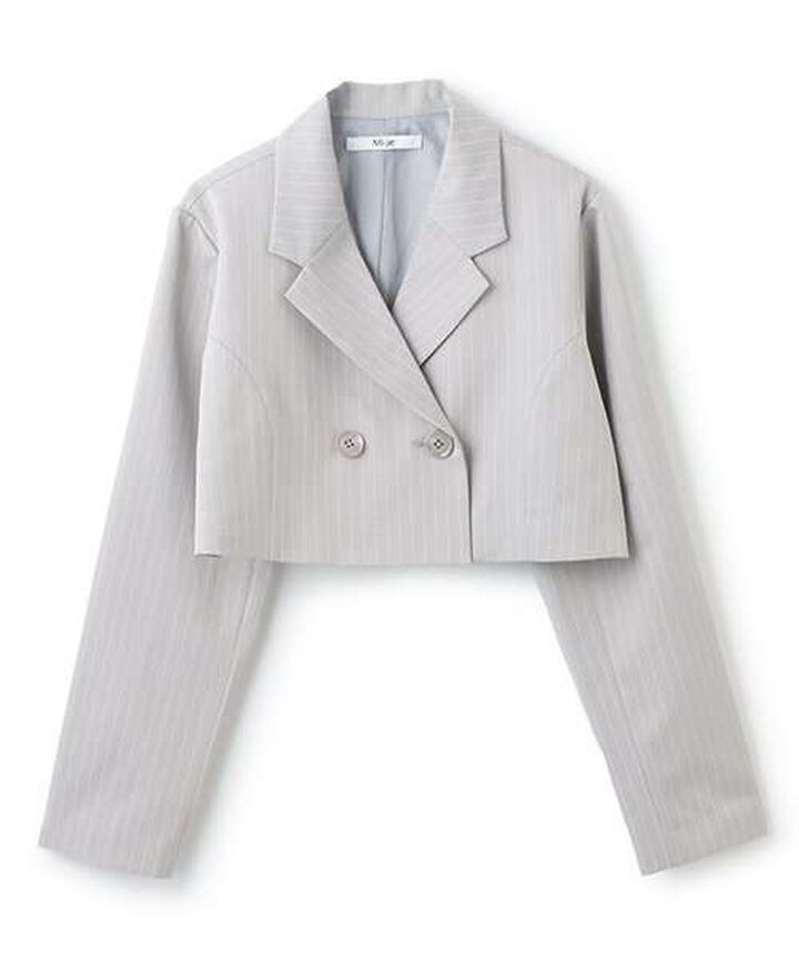 Short Tailored Jacket,Gray, medium image number 7