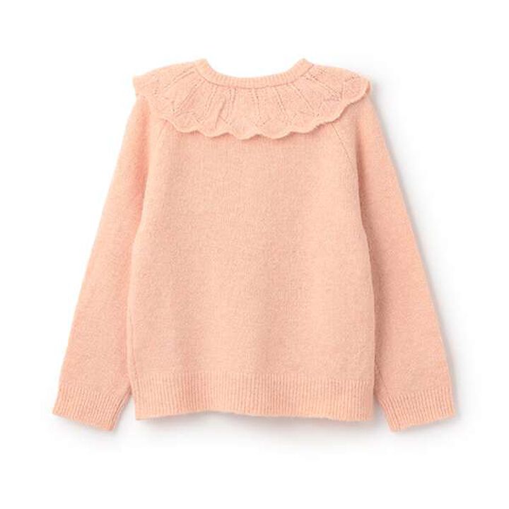 Collar Frill Cardigan,Off white, medium image number 1