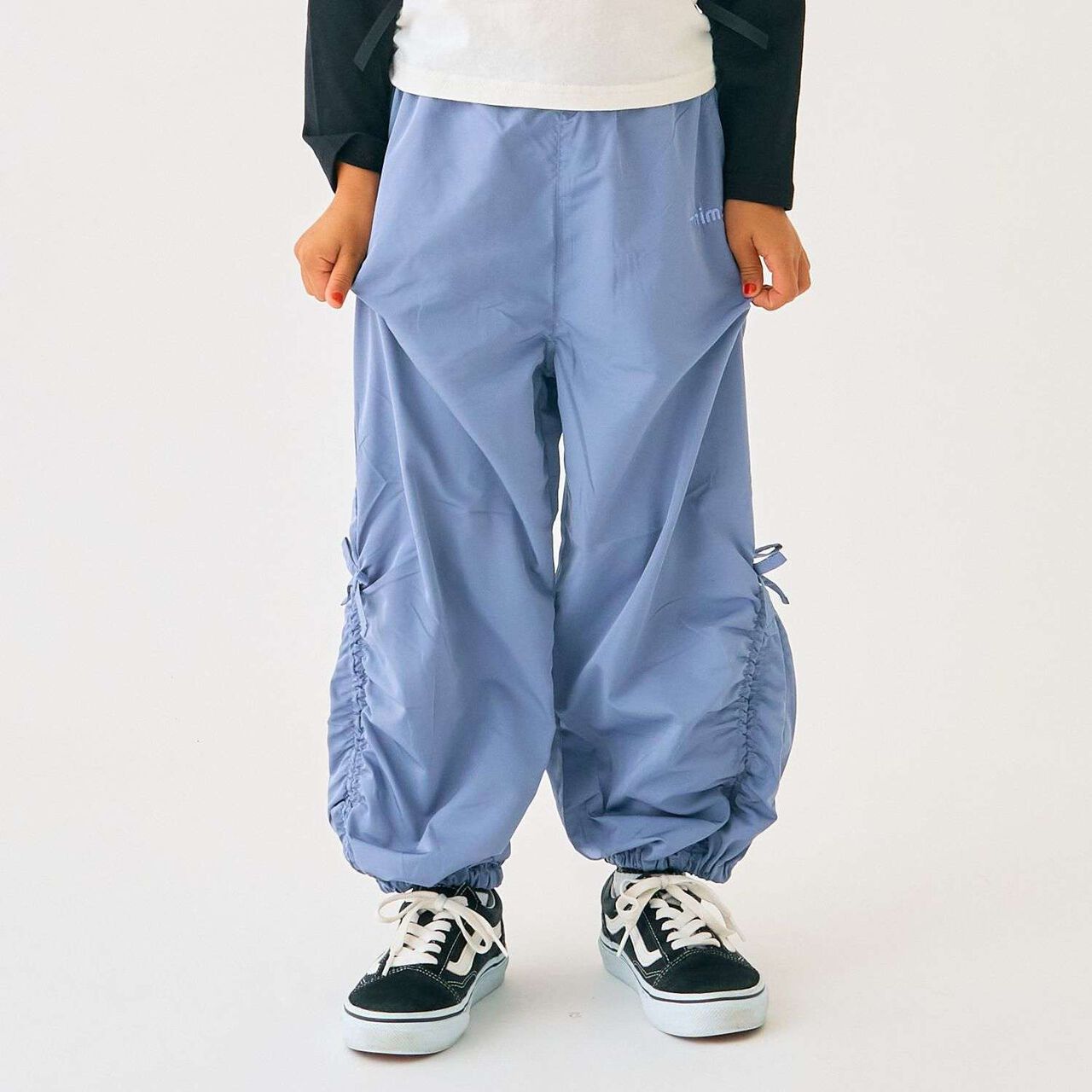 Water-Repellent Drawstring Pants,Ink blue, large image number 0