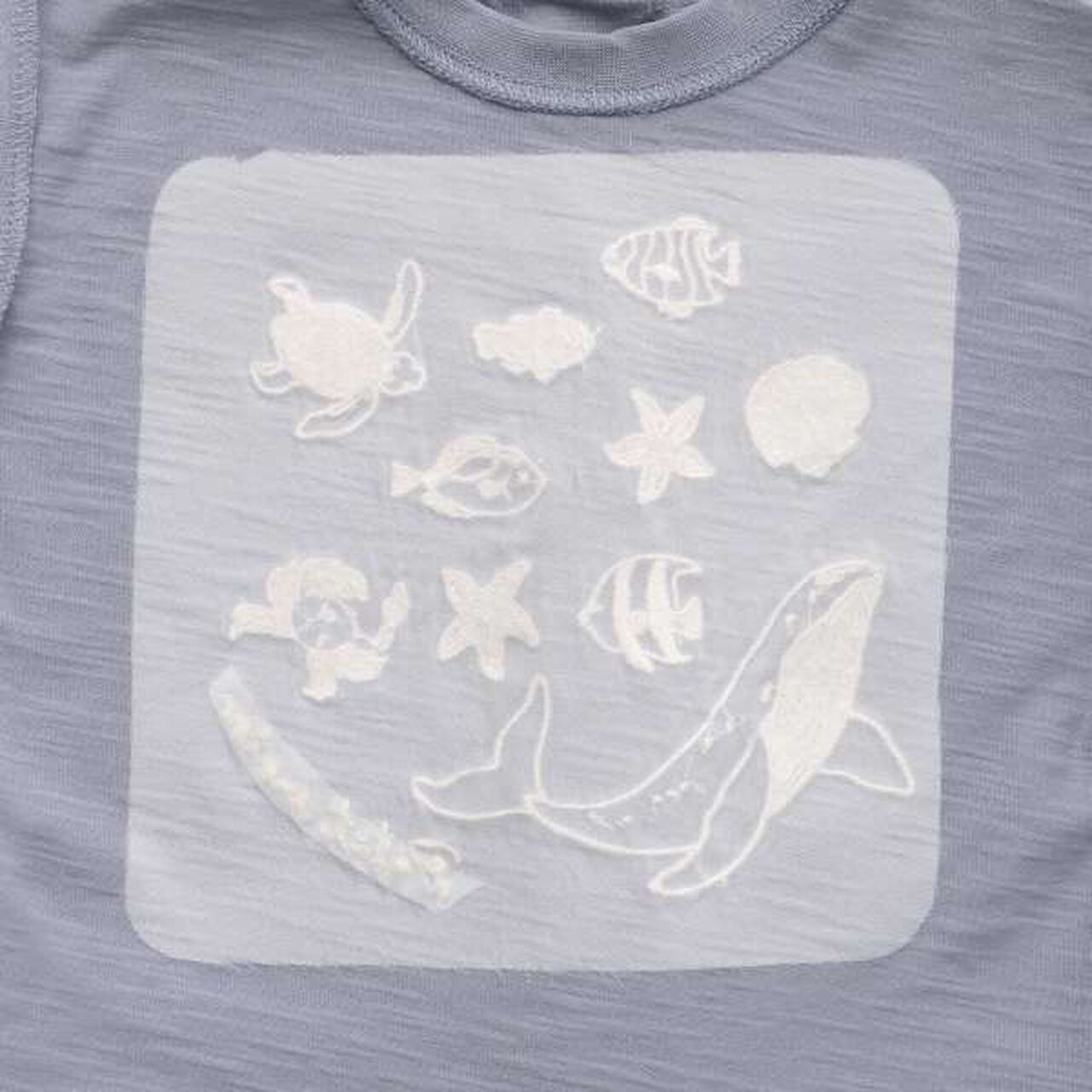 [Cool Touch] Ocean Embroidery Short Sleeve T-Shirt,Salmon pink, large image number 4