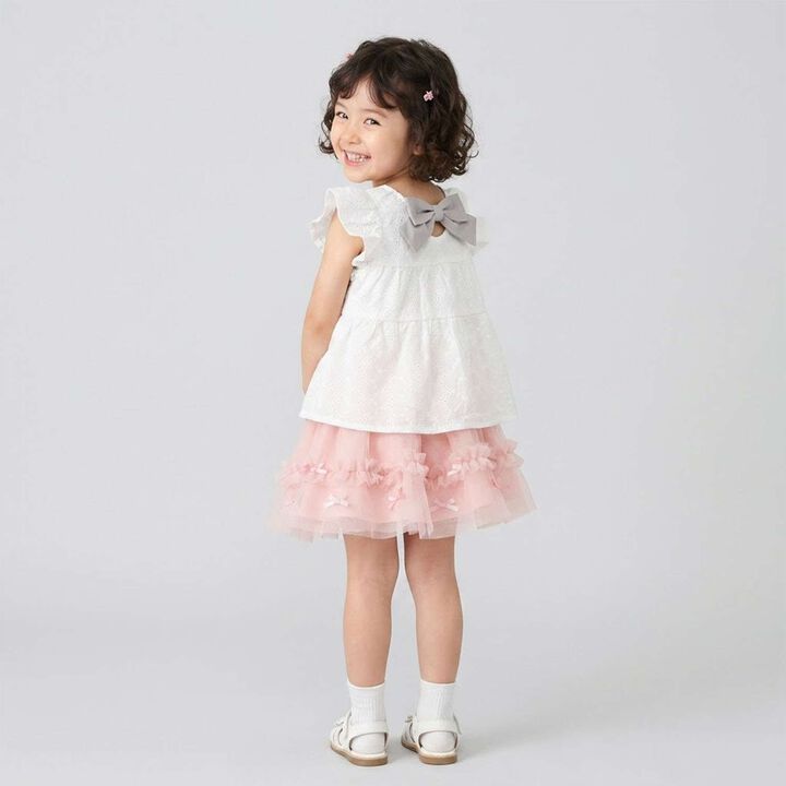 Floral Embroidered Cotton Lace Tunic,Off white, medium image number 8