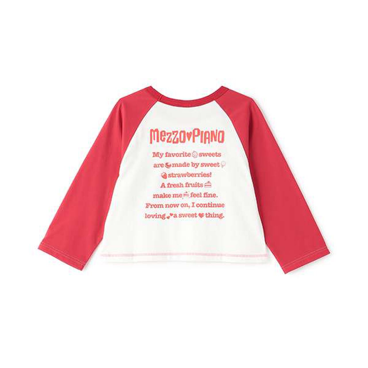 Reissued ♪ Color-Blocked 3/4 Sleeve Raglan T-Shirt,Red, large image number 1