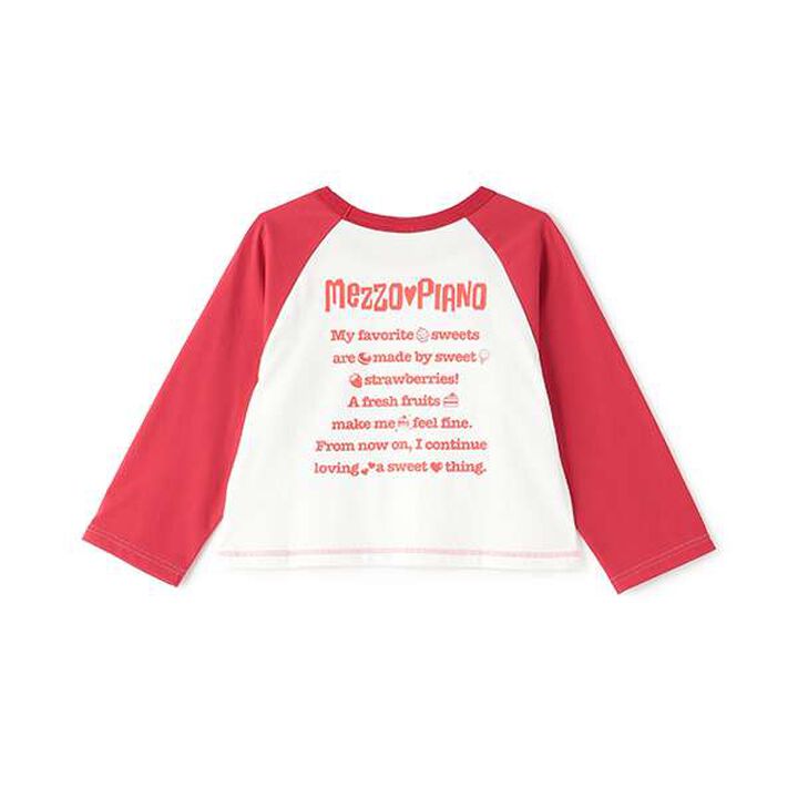 Reissued ♪ Color-Blocked 3/4 Sleeve Raglan T-Shirt,Red, medium image number 1