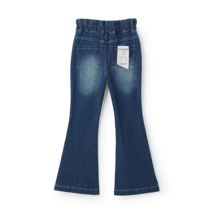 Stretch Style-Up Flare Denim Pants,Sax blue, medium image number 13