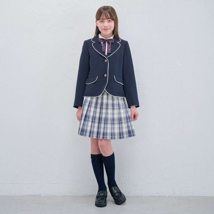 Check Pleated Skirt,Ivory, medium image number 10