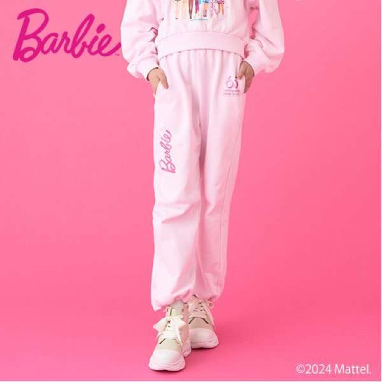 Barbie / 2 WAY Sweatpants,Pink, large image number 0
