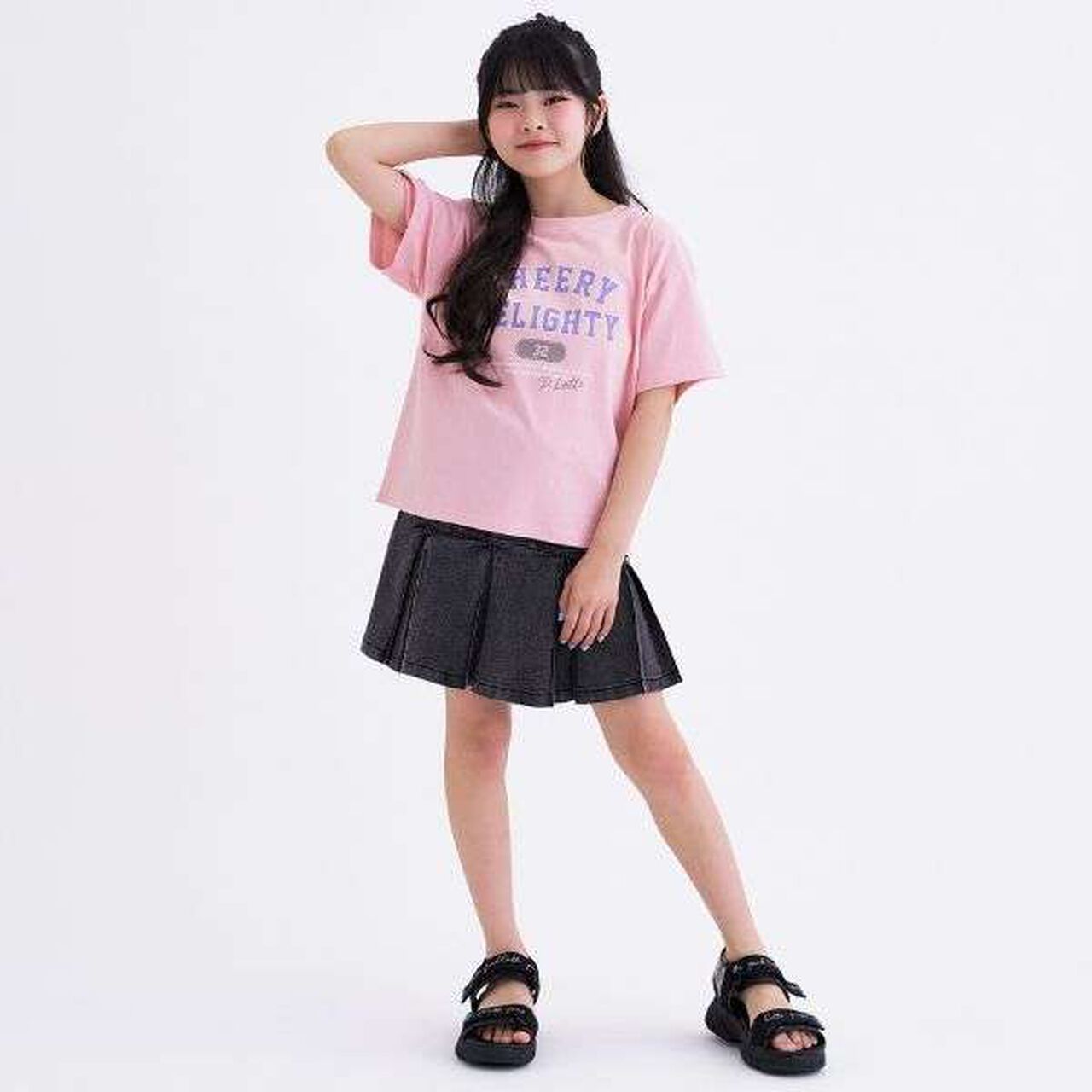 [Daily Price] 100% Cotton College Print Short Sleeve T-Shirt,Off white, large image number 9