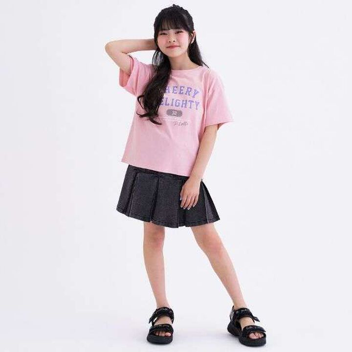 [Daily Price] 100% Cotton College Print Short Sleeve T-Shirt,Off white, medium image number 9