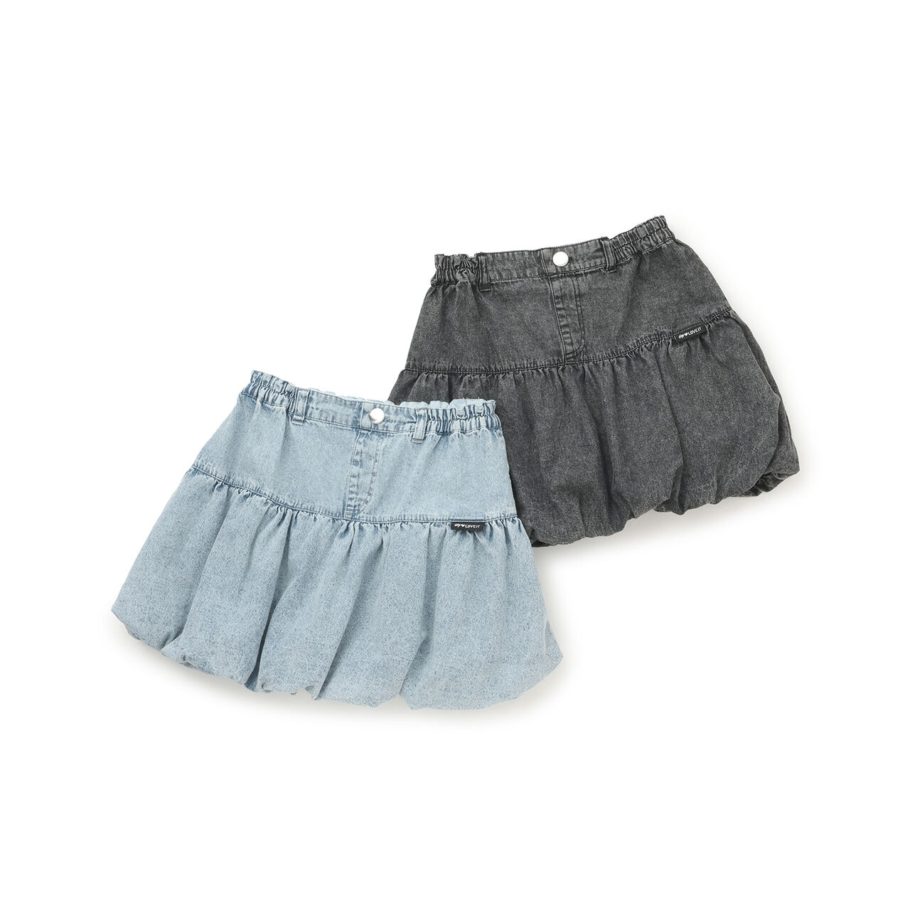 Balloon Tiered Skirt,Blue, large image number 3