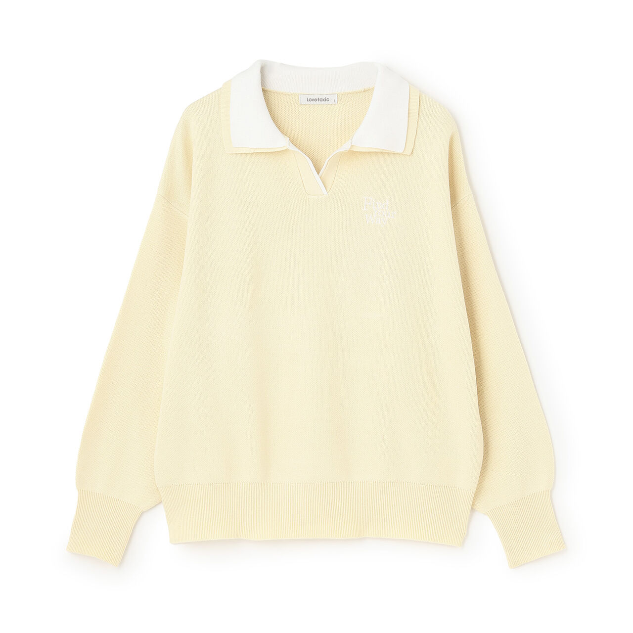 [Arael] Double Collar Skipper Knitwear,Yellow, large image number 8