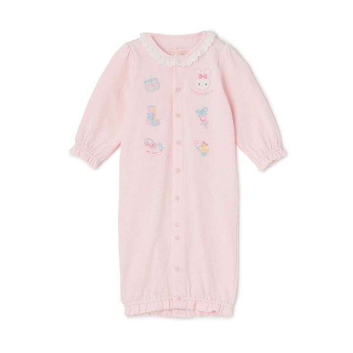 Rabbit Embroidery 2-Way All-in-One,Light pink, medium image number 0