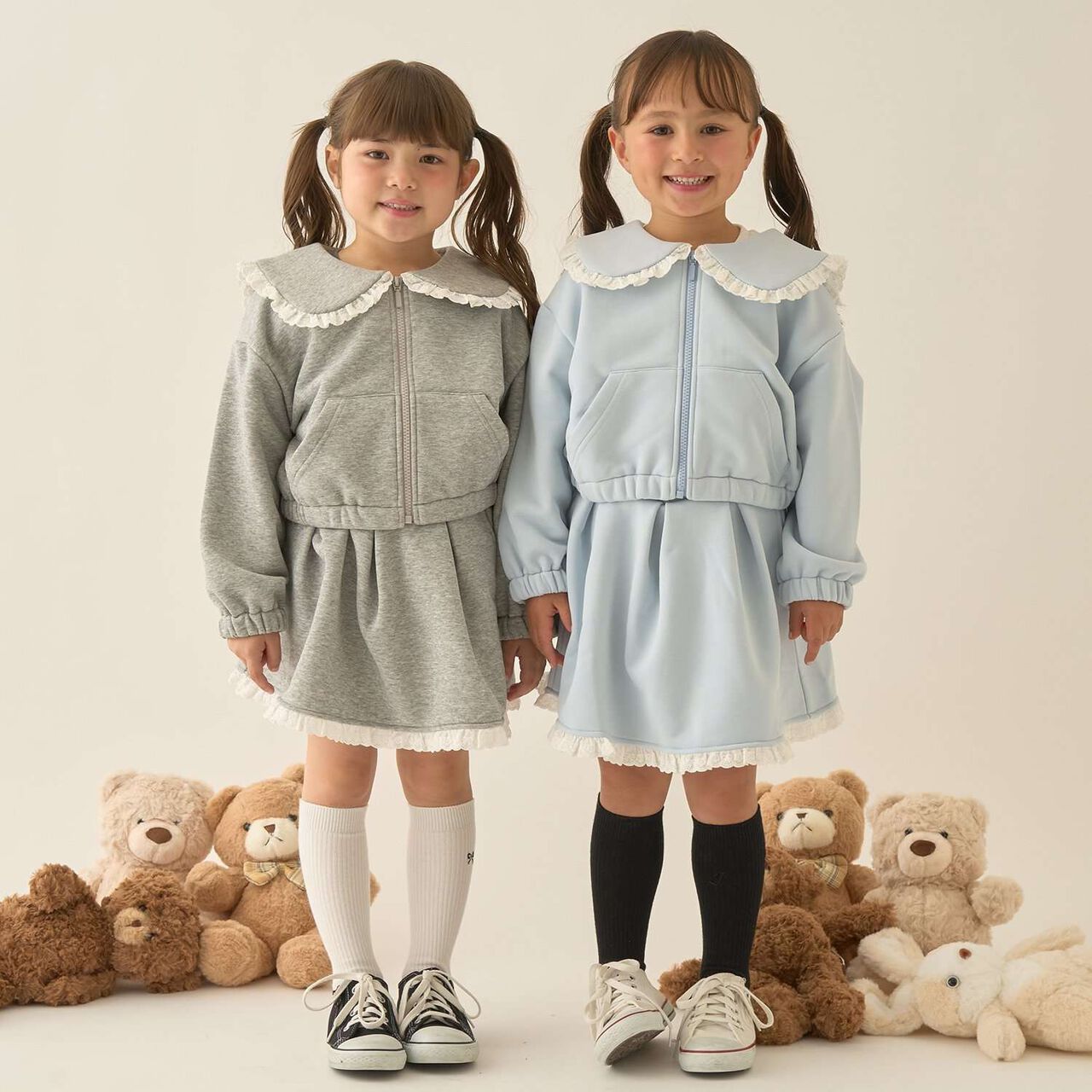 [Lycee Mine Ballet Series] Coordinatable Setup Sailor Collar Full-Zip Sweatshirt,Light blue, large image number 37