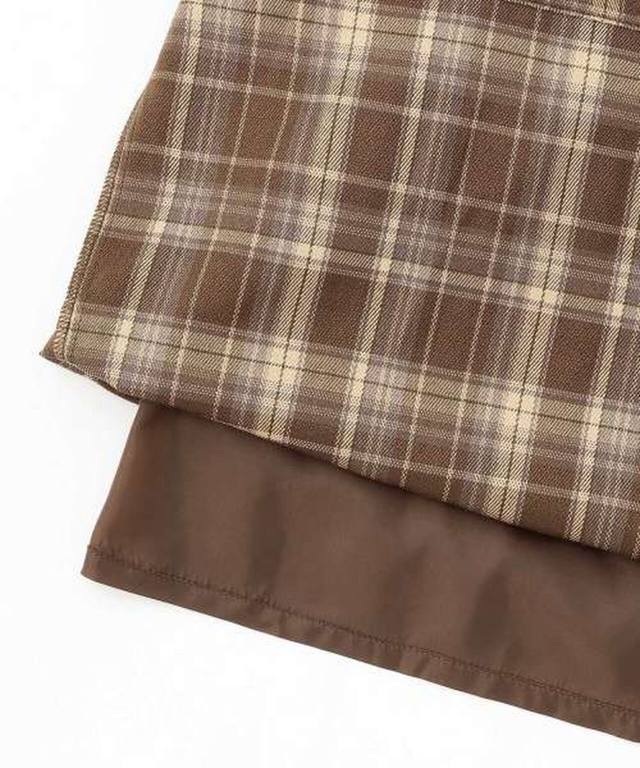 Gathered Checkered One-Piece Dress [Korean Fashion],Brown, large image number 9