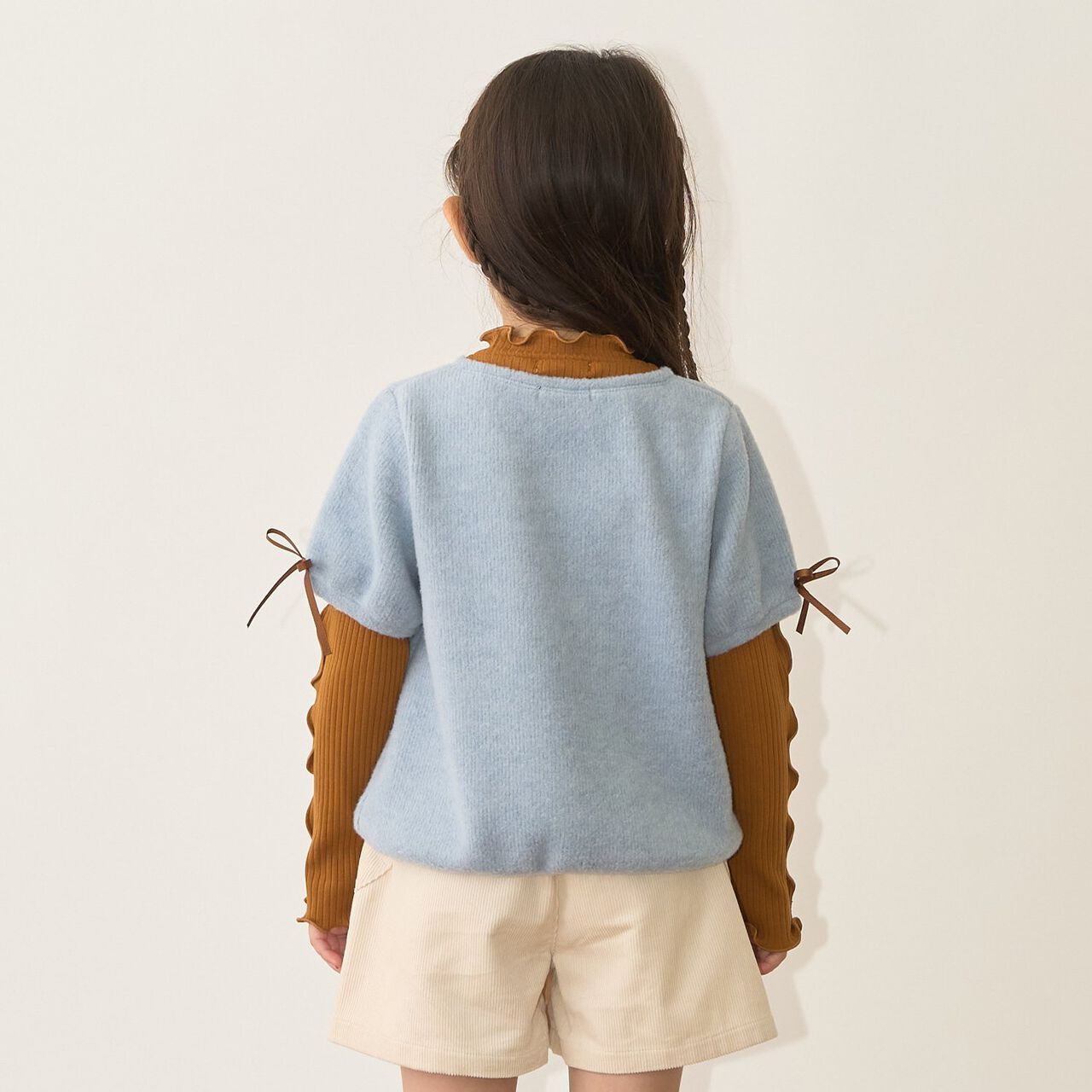 Fluffy Brushed Short-Sleeve Top,Deep pink, large image number 26