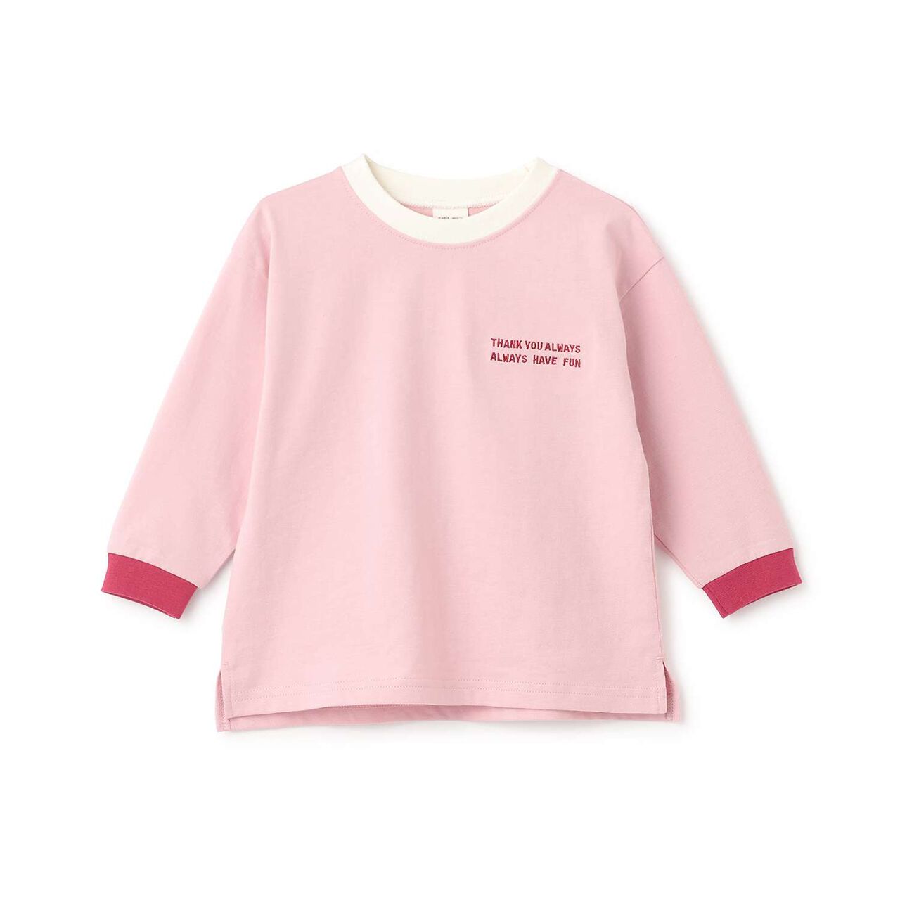 Color-Blocked Relaxed Long-Sleeve T-Shirt [Food Stain Resistant],Navy, large image number 7